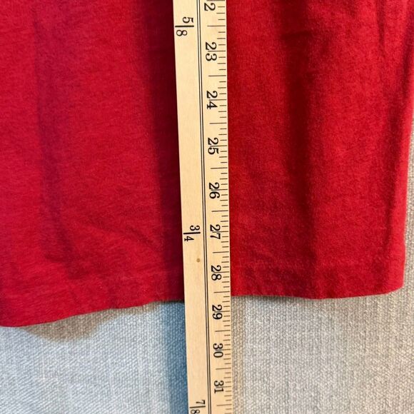 Polo Ralph Lauren Henley Shirt Men’s Medium Red Long Sleeve Knit Cotton Logo - Picture 8 of 10